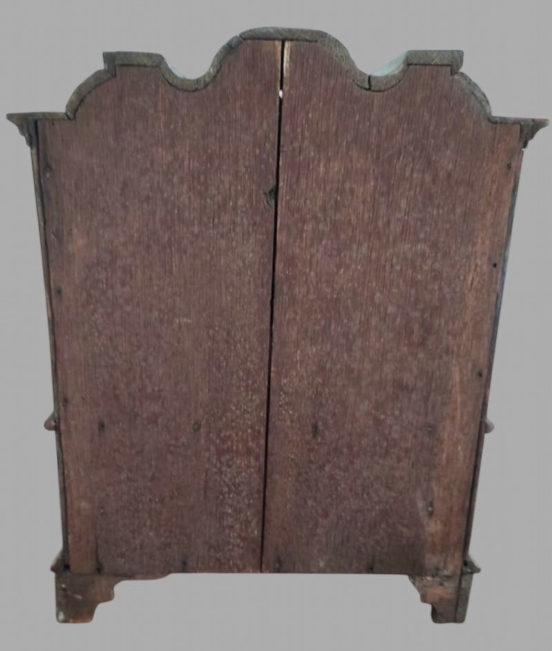 A Rare Apprentice Miniature Dutch Marquetry Cabinet Piece c1800